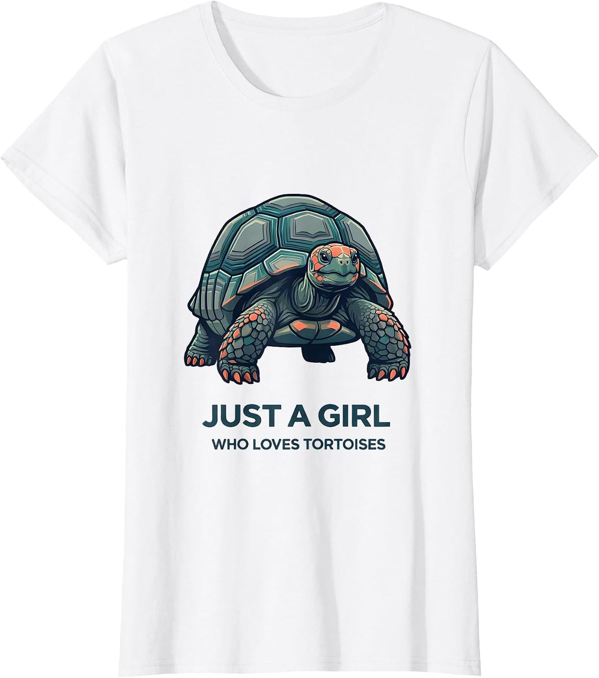 Women's Just A Girl Who Loves Tortoises Funny Reptile Lover Gift T-Shirt - White