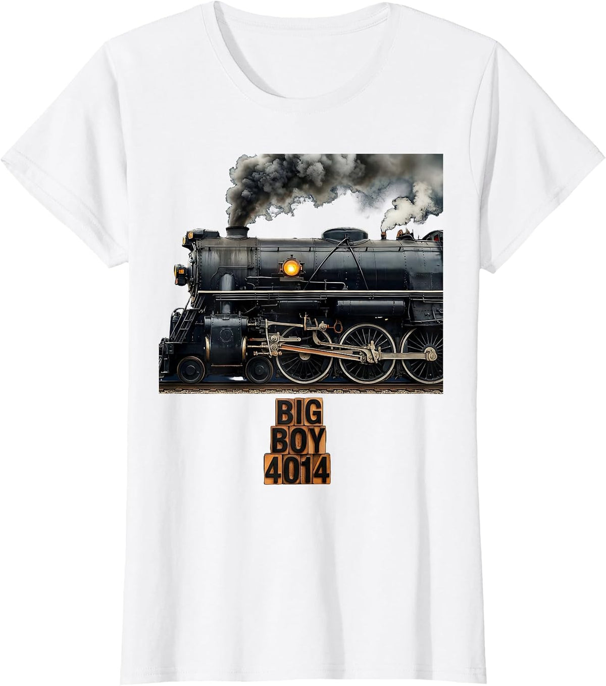 Big Boy 4014 Steam Locomotive Railroad Vintage T-Shirt - White