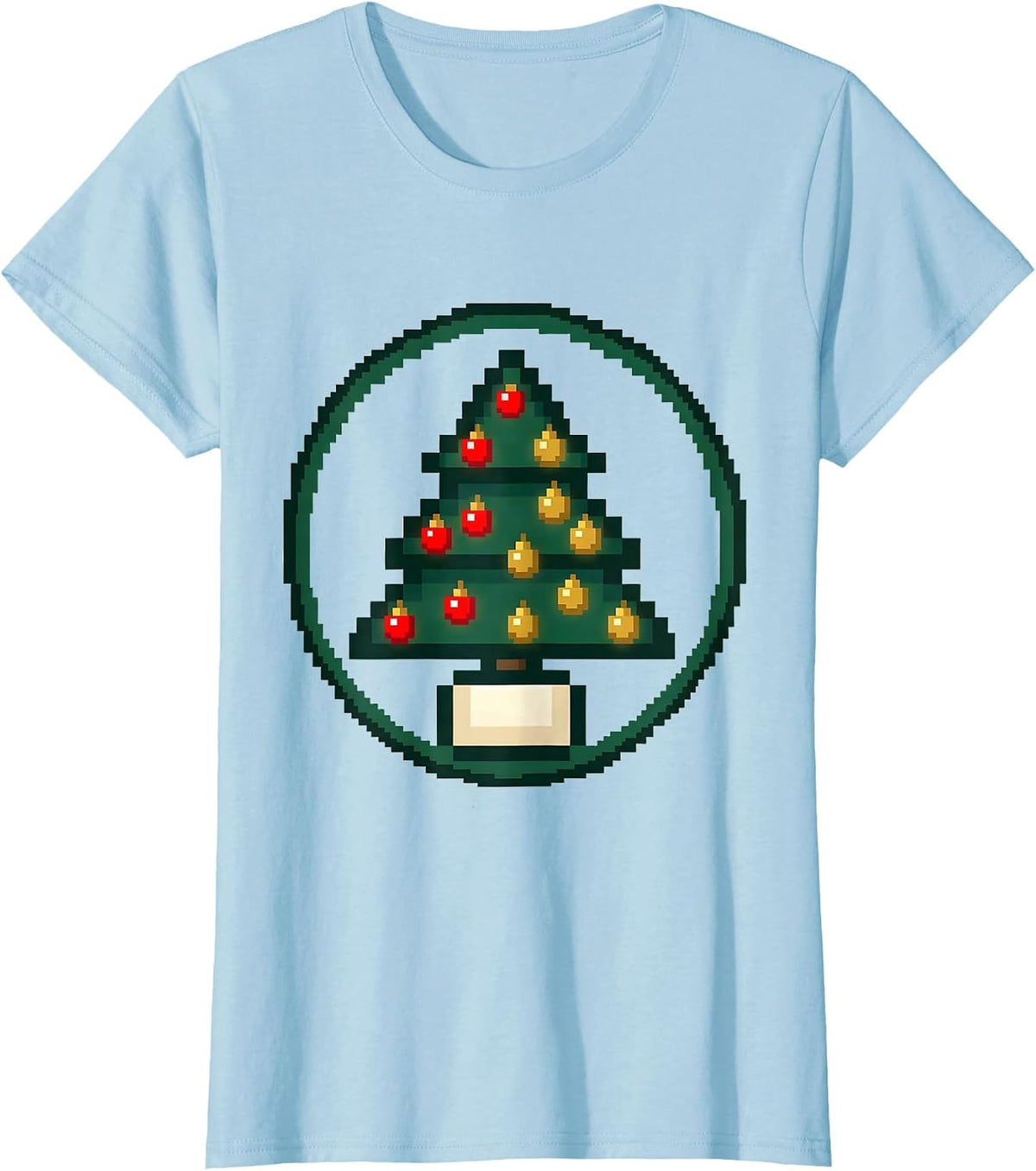 Pixel 67 Christmas Pajama Badge Gen Alpha Holiday T-Shirt - Baby Blue