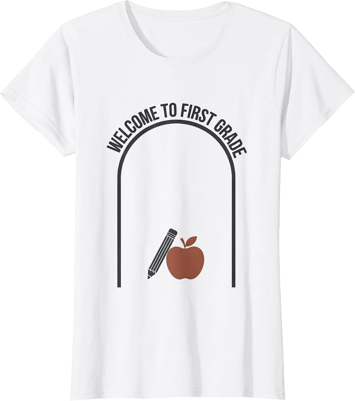Welcome To First Grade Minimalist Teacher Back To School T-Shirt - White