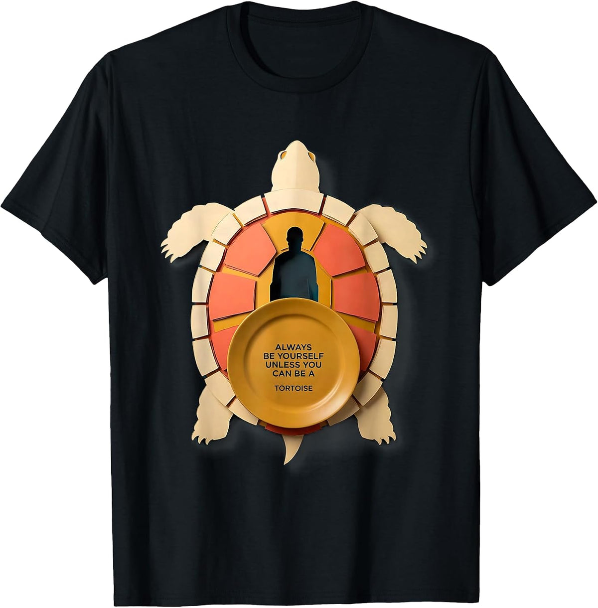 Men's Always Be Yourself Unless You Can Be A Tortoise Funny T-Shirt - Black