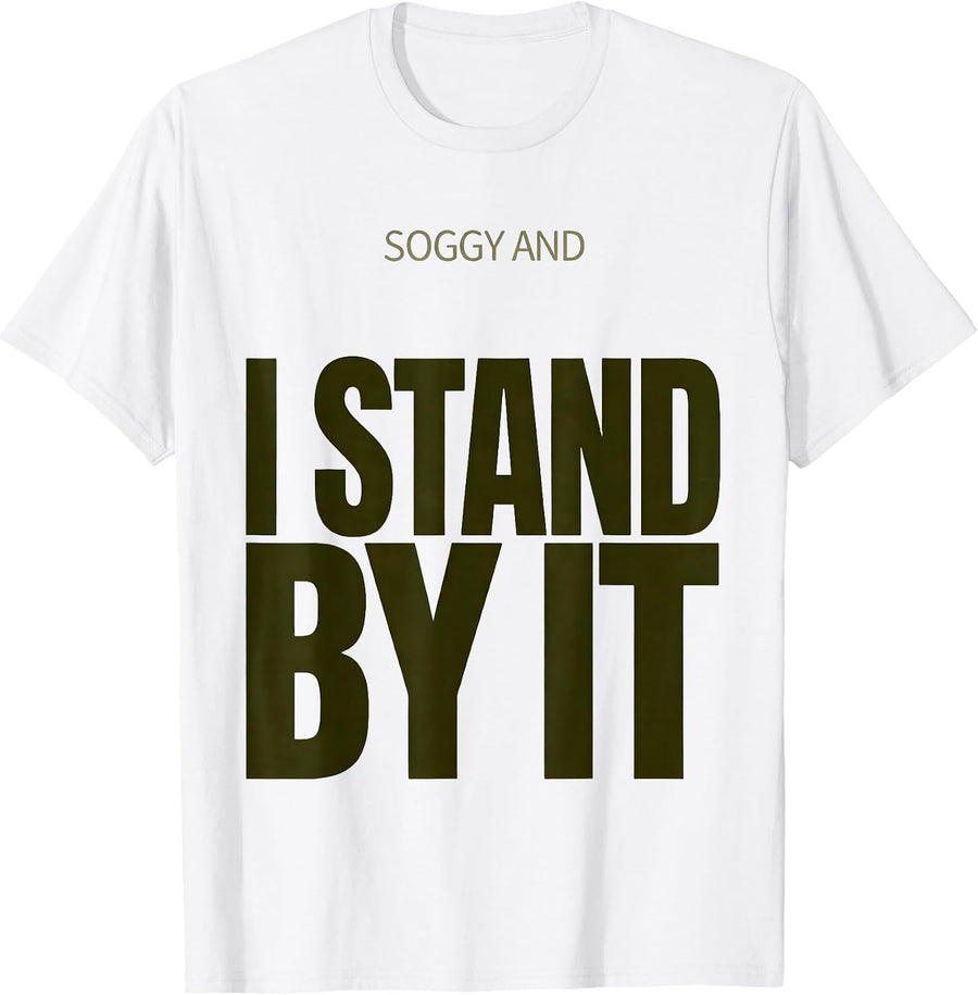 Men's Soggy And I Stand By It Funny Thanksgiving Green Bean T-Shirt - White