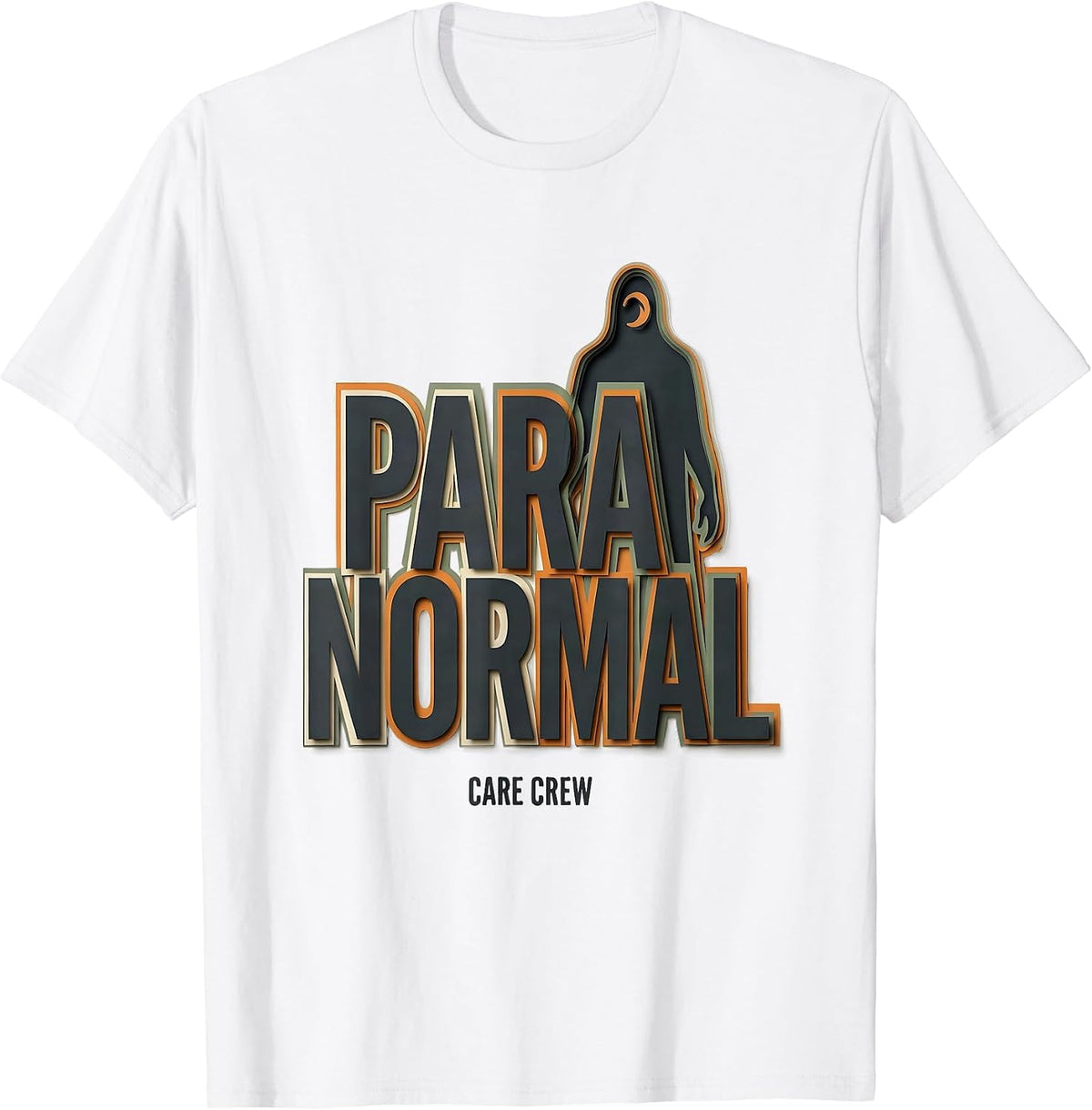 Men's Para Normal Care Crew Funny Ghost Paraprofessional Halloween T-Shirt - White