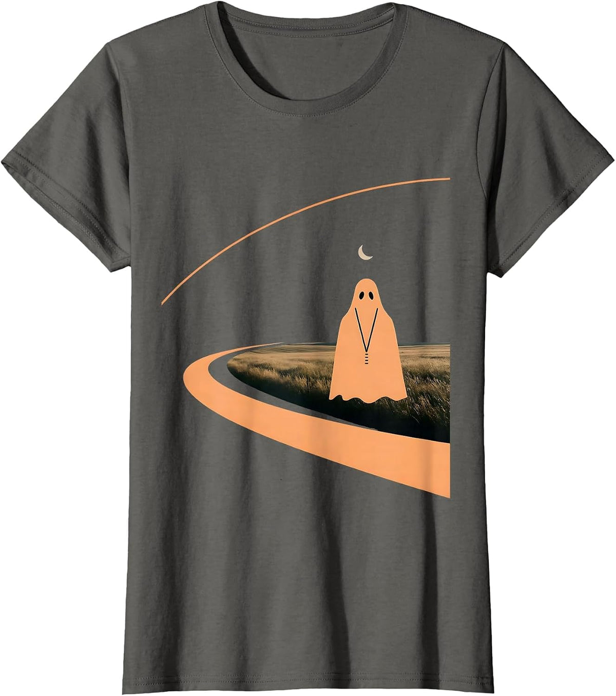 Women's Para Normal Activities Ghost Halloween Paraprofessional T-Shirt - Asphalt Grey