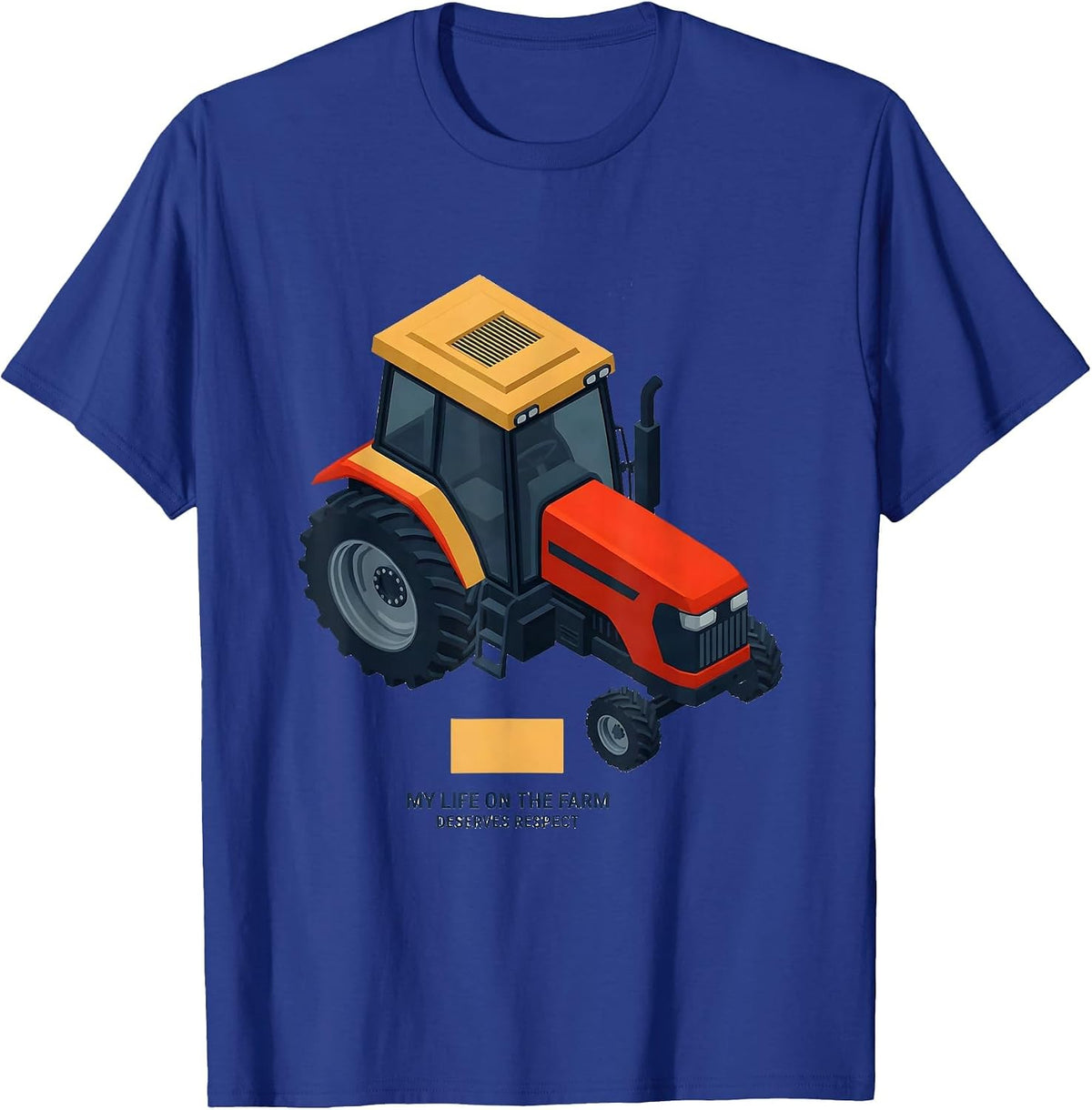 Men's My Life On The Farm Deserves Respect Patriotic Farmer Rural T-Shirt - Royal Blue