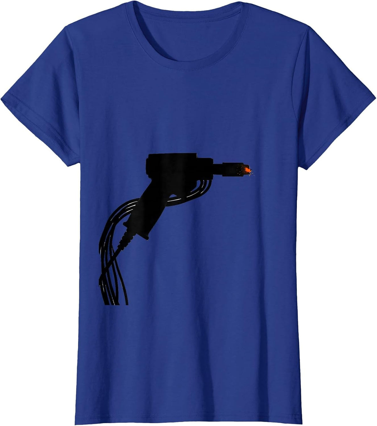 Women's MIG Welding Gun Minimalist Welder Trade Humor T-Shirt - Royal Blue