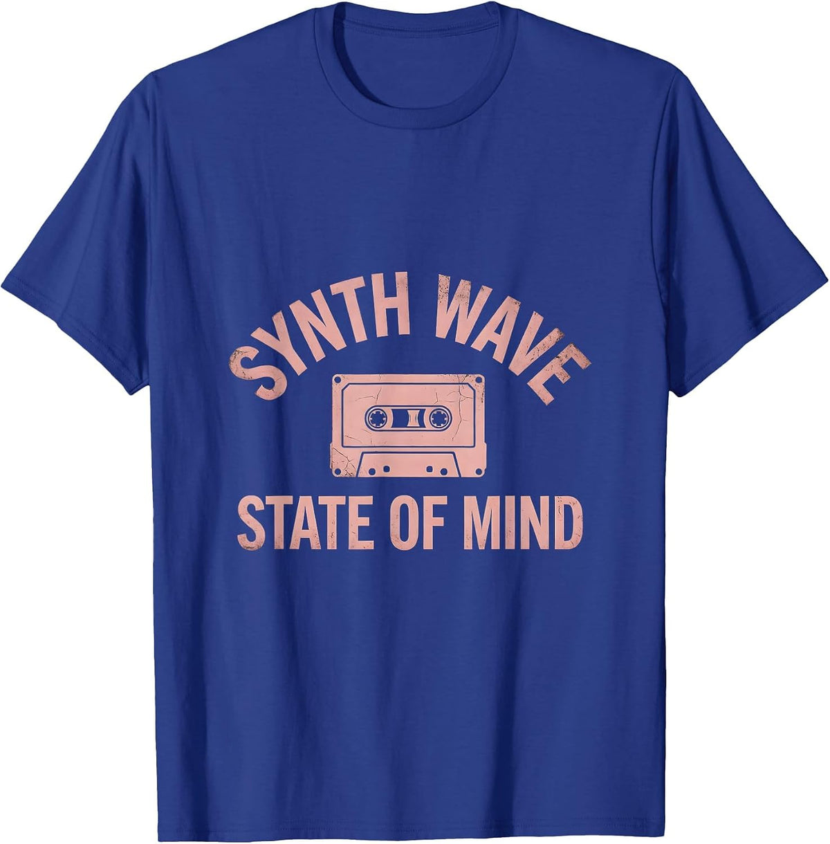 Synth Wave State of Mind 80s Band Design T-Shirt - Royal Blue