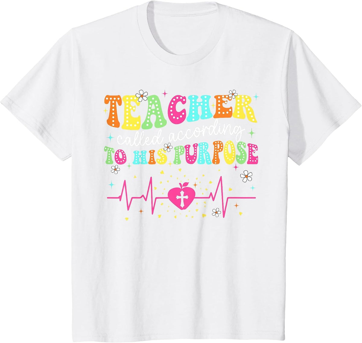 Teacher Called According to His Purpose Christian Teacher T-Shirt - White