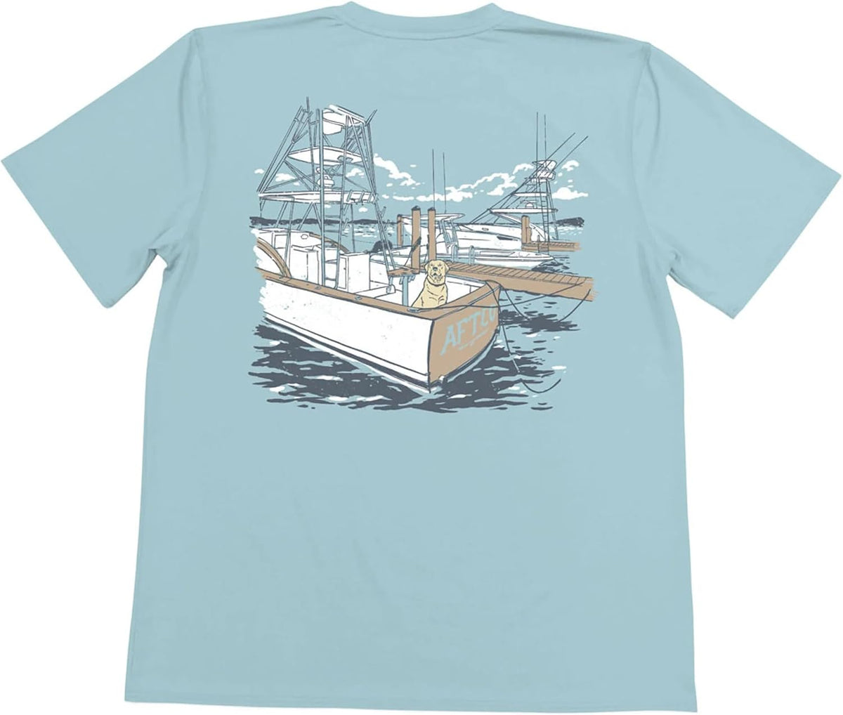 AFTCO Men's Venture Pocket Tshirt (US, Alpha, X-Large, Regular, Regular, Clear Water) - As Pictured