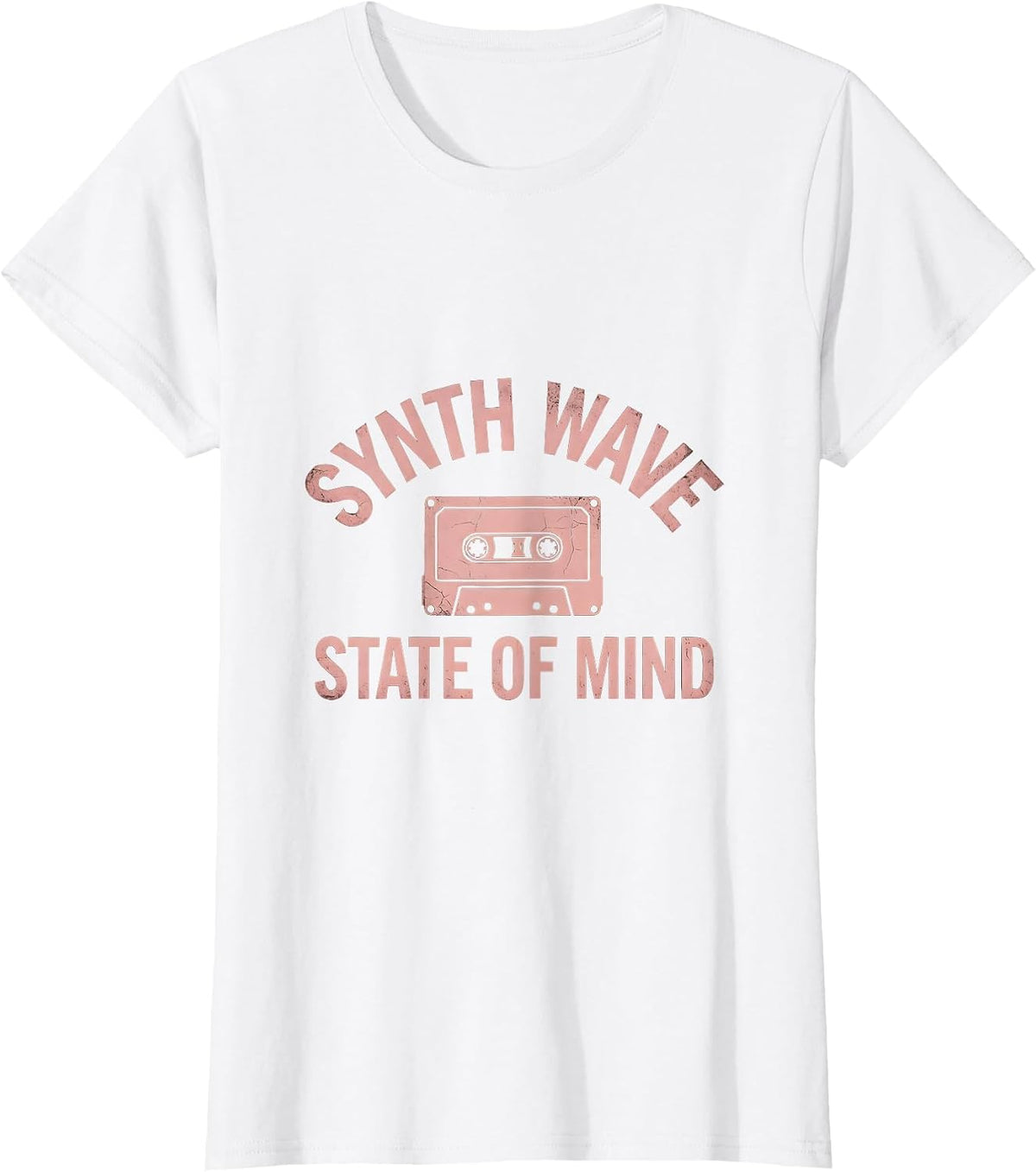 Synth Wave State of Mind 80s Band Design T-Shirt - White