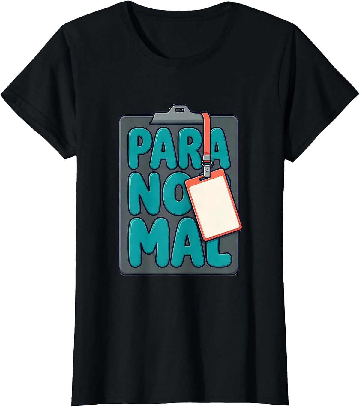 Para Normal Flat Vector Paraprofessional Paraeducator Humor T-Shirt - Black