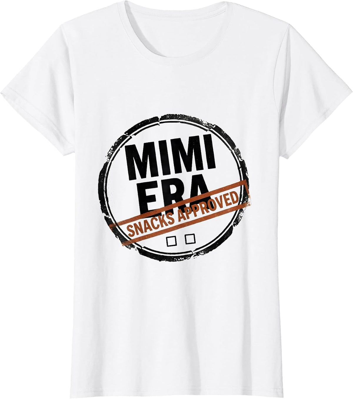 Mimi Era Snacks Approved Funny Grandma Nickname Retro T-Shirt - White