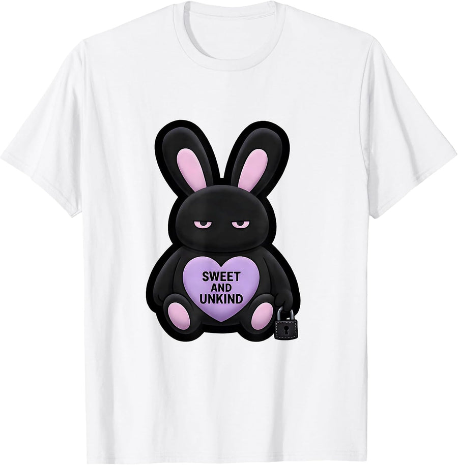 Men's Sweet And Unkind Pastel Goth Kawaii Bunny Lover Alt Cute T-Shirt - White