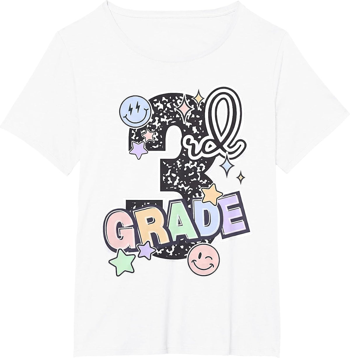 Third Grade 3rd Grade Composition Notebook Teachers T-Shirt - White