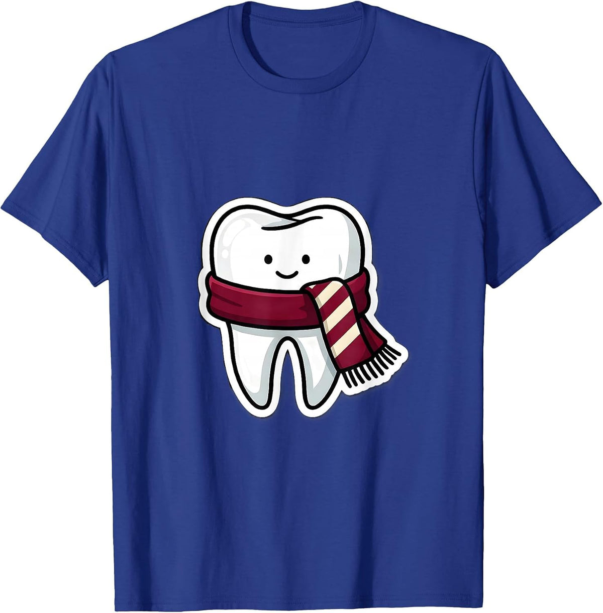 Men's Broad Tooth Cranberry Scarf Dental Team Christmas Humor T-Shirt - Royal Blue