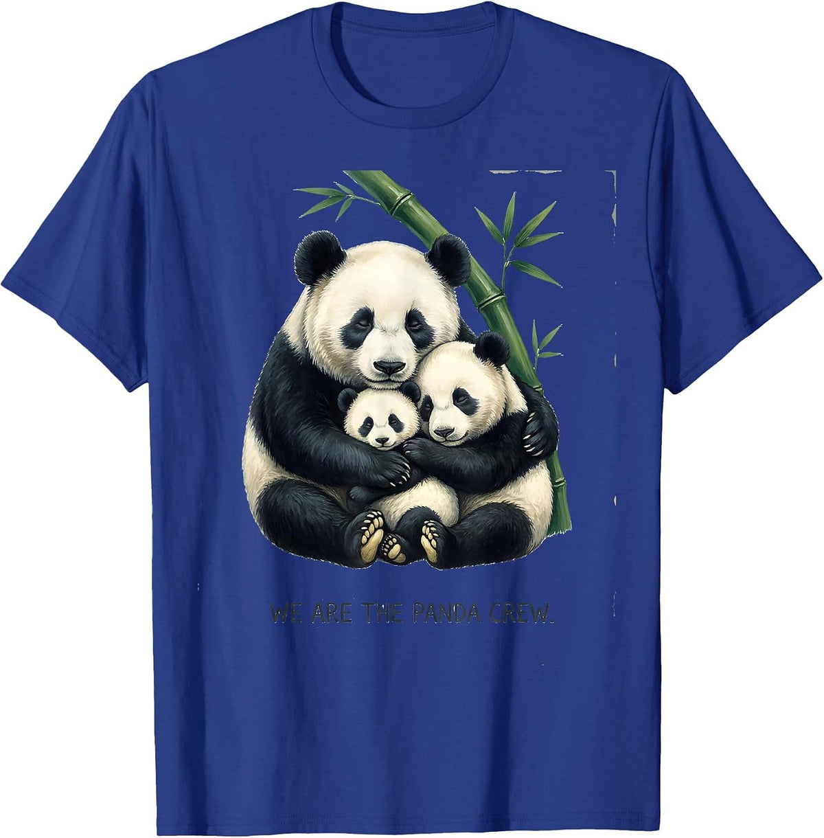 Men's We Are The Panda Crew Storybook Cute Panda Fan Humor T-Shirt - Royal Blue