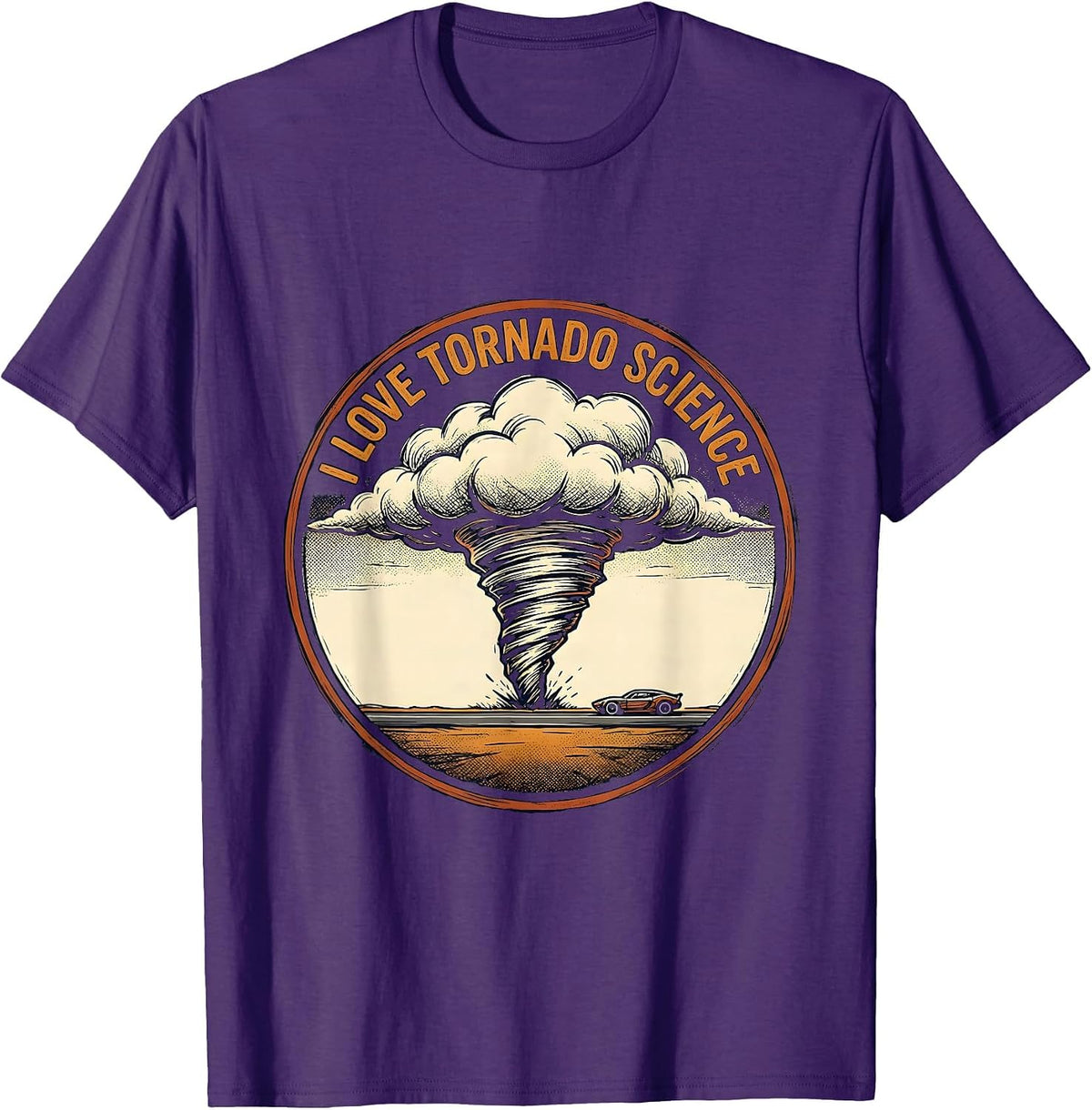 I Love Tornado Science Meteorology Storm Chaser Enthusiast T-Shirt - Purple