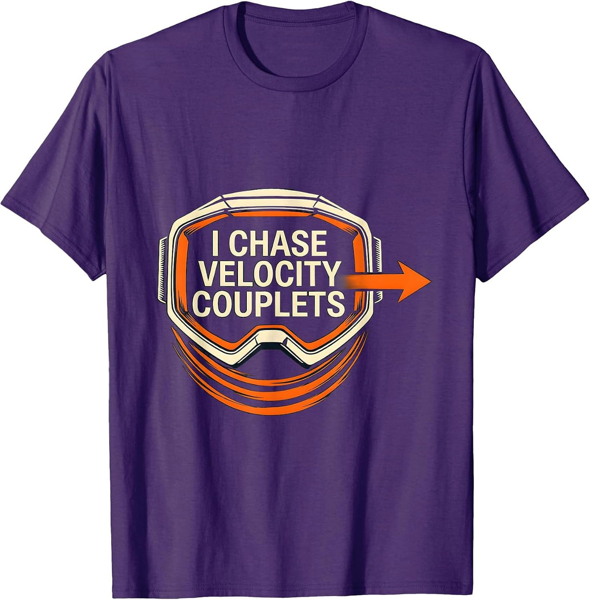 Men's I Chase Velocity Couplets Storm Chaser Meteorology Weather T-Shirt - Purple