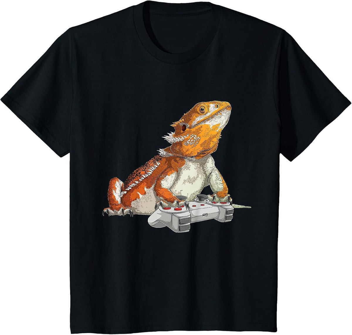 Bearded Dragon Playing Video Games Reptiles Lizard Gamers T-Shirt - Black