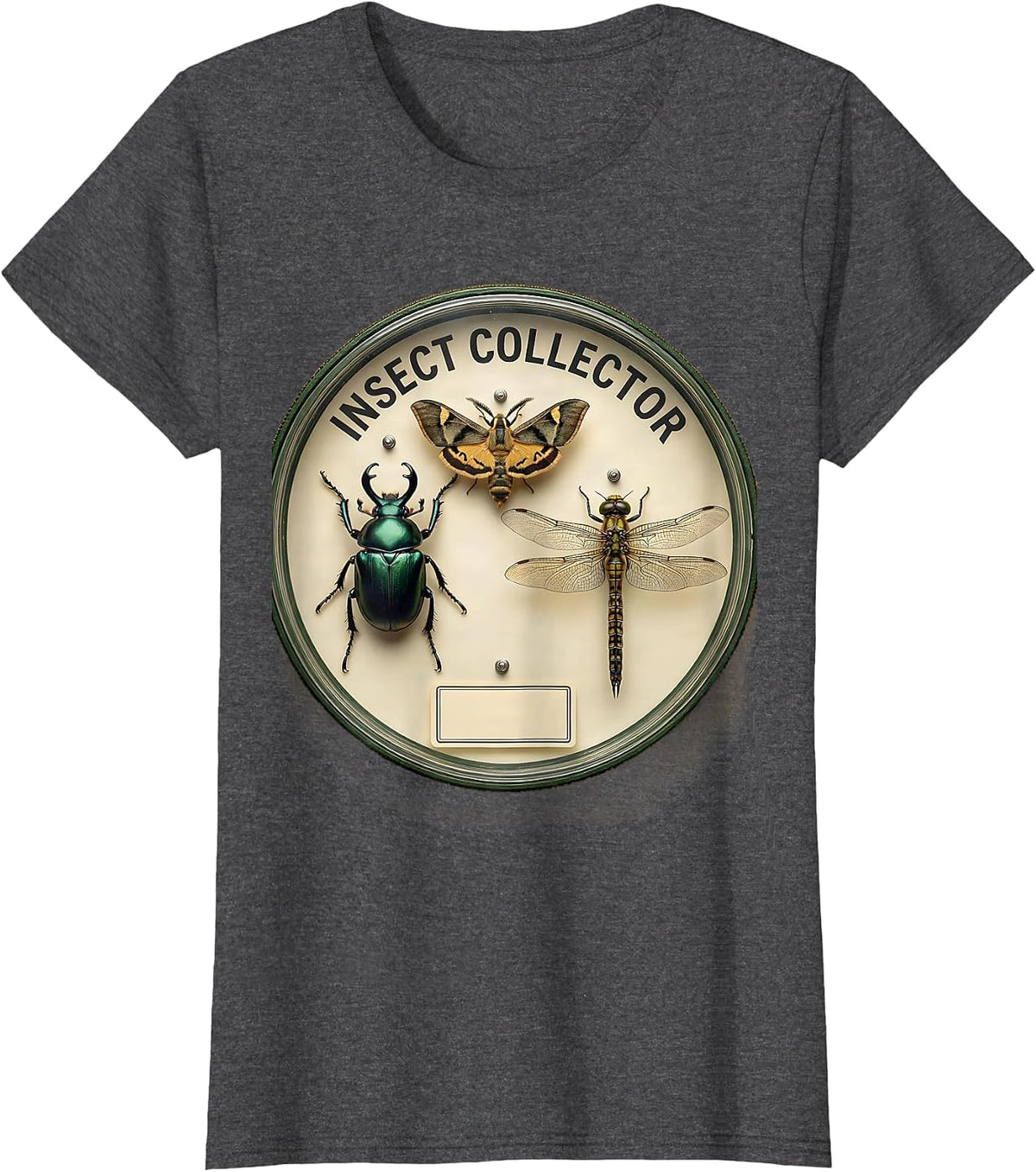 Women's Insect Collector Botanical Entomology Bug Lover Science T-Shirt - Dark Heather Grey