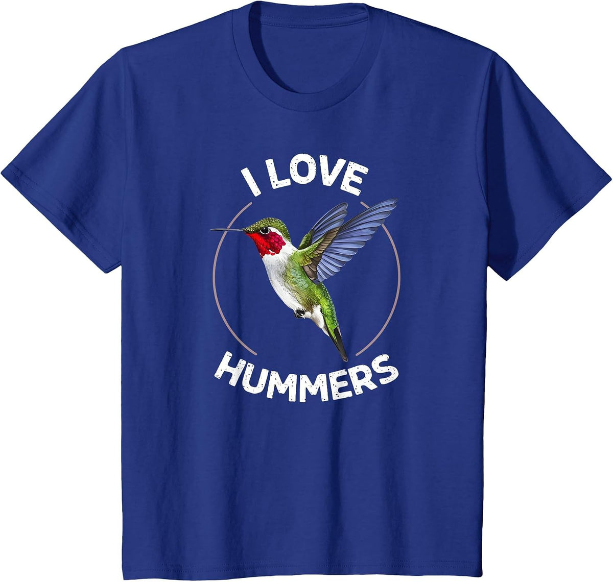 I Love Hummers Hummingbird Colibri T-Shirt - Royal Blue