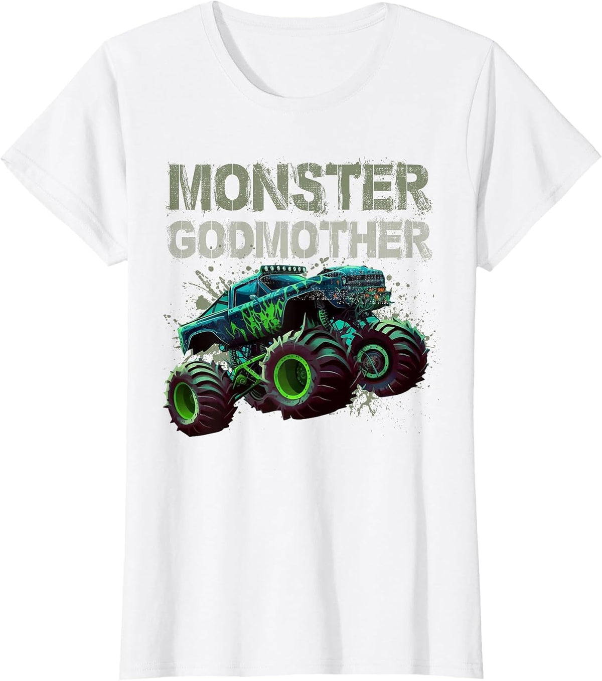 Monster Truck Godmother Family Matching Monster Truck Lovers T-Shirt - White