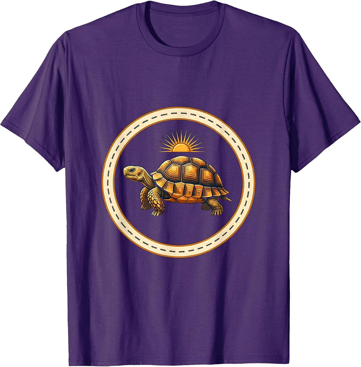 Tortoise on a Long Winding Road Graphic T-Shirt - Purple