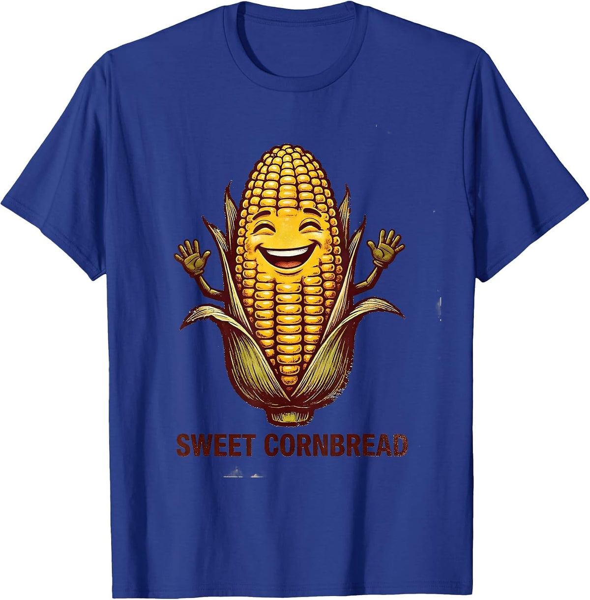 Sweet Cornbread Funny Matching Couples Thanksgiving T-Shirt - Royal Blue
