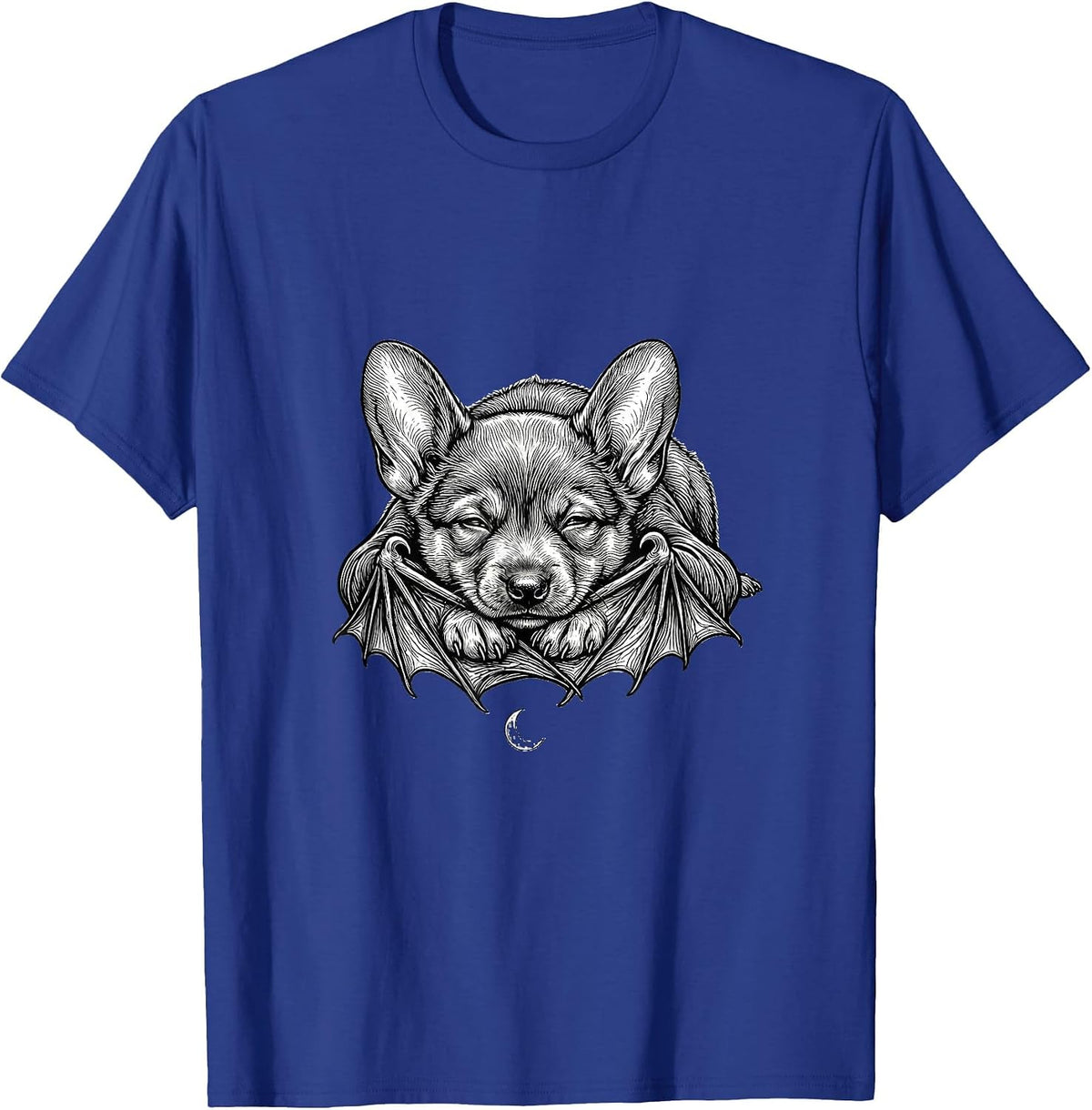 Men's Cute Bat Resting Bat Lover Halloween Nature Humor T-Shirt - Royal Blue