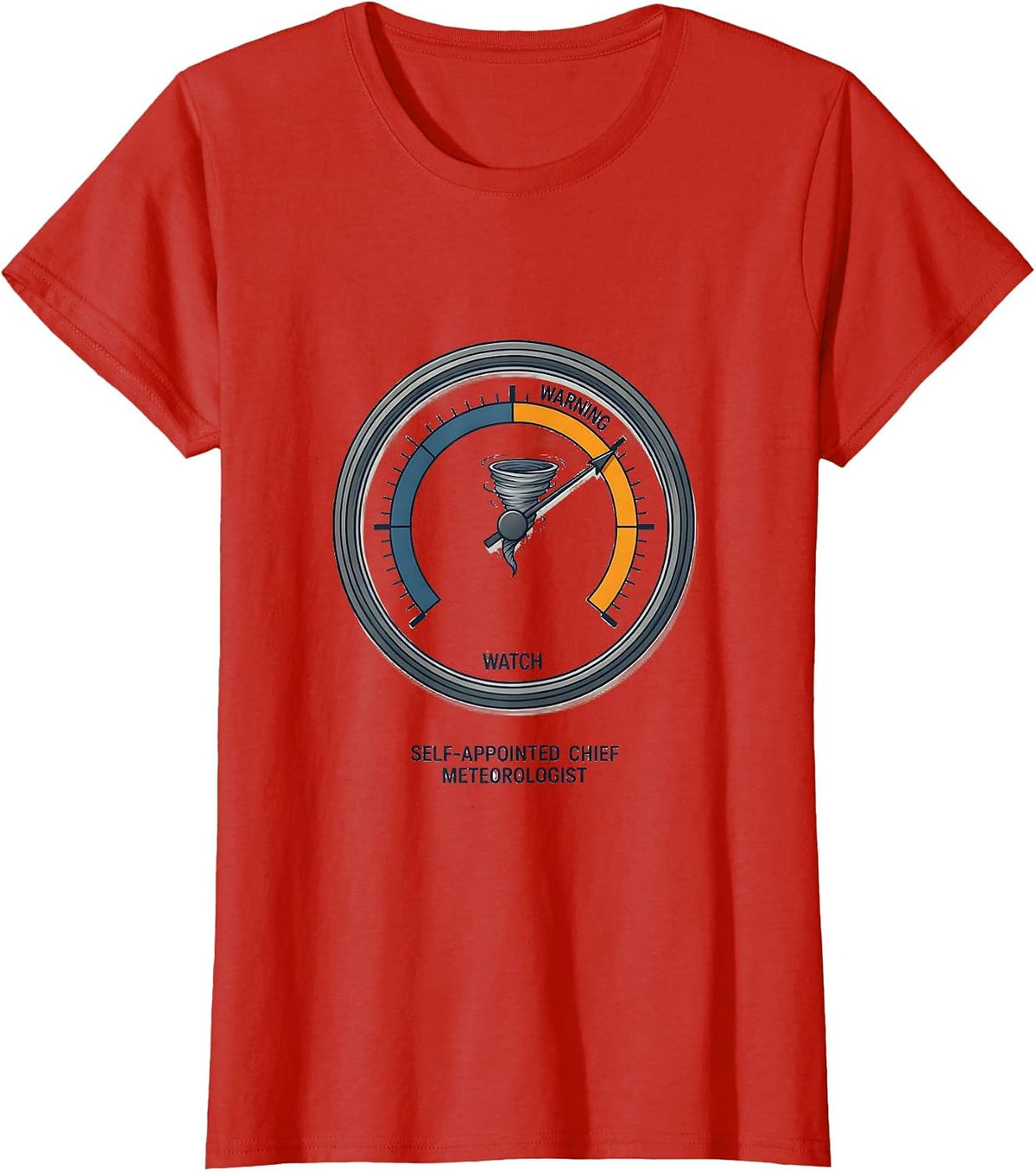Self-Appointed Chief Meteorologist Funny Storm Chaser T-Shirt - Red
