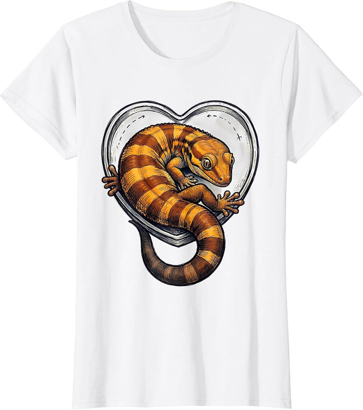 African Fat-Tailed Gecko Reptile Lover Pet Owner T-Shirt - White