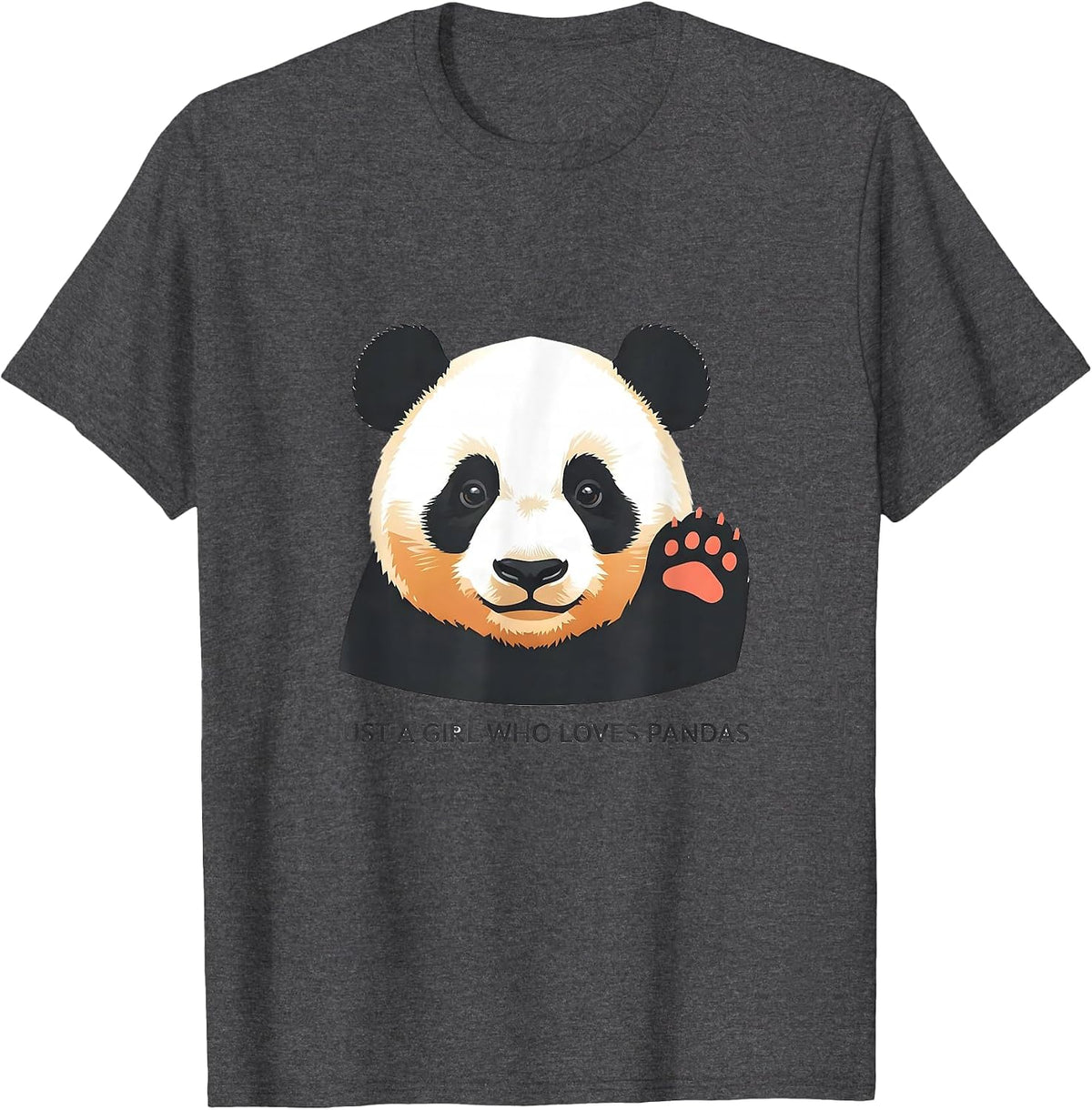 Men's Just A Girl Who Loves Pandas Cute Panda Cub Bear Lover Gift T-Shirt - Dark Heather Grey