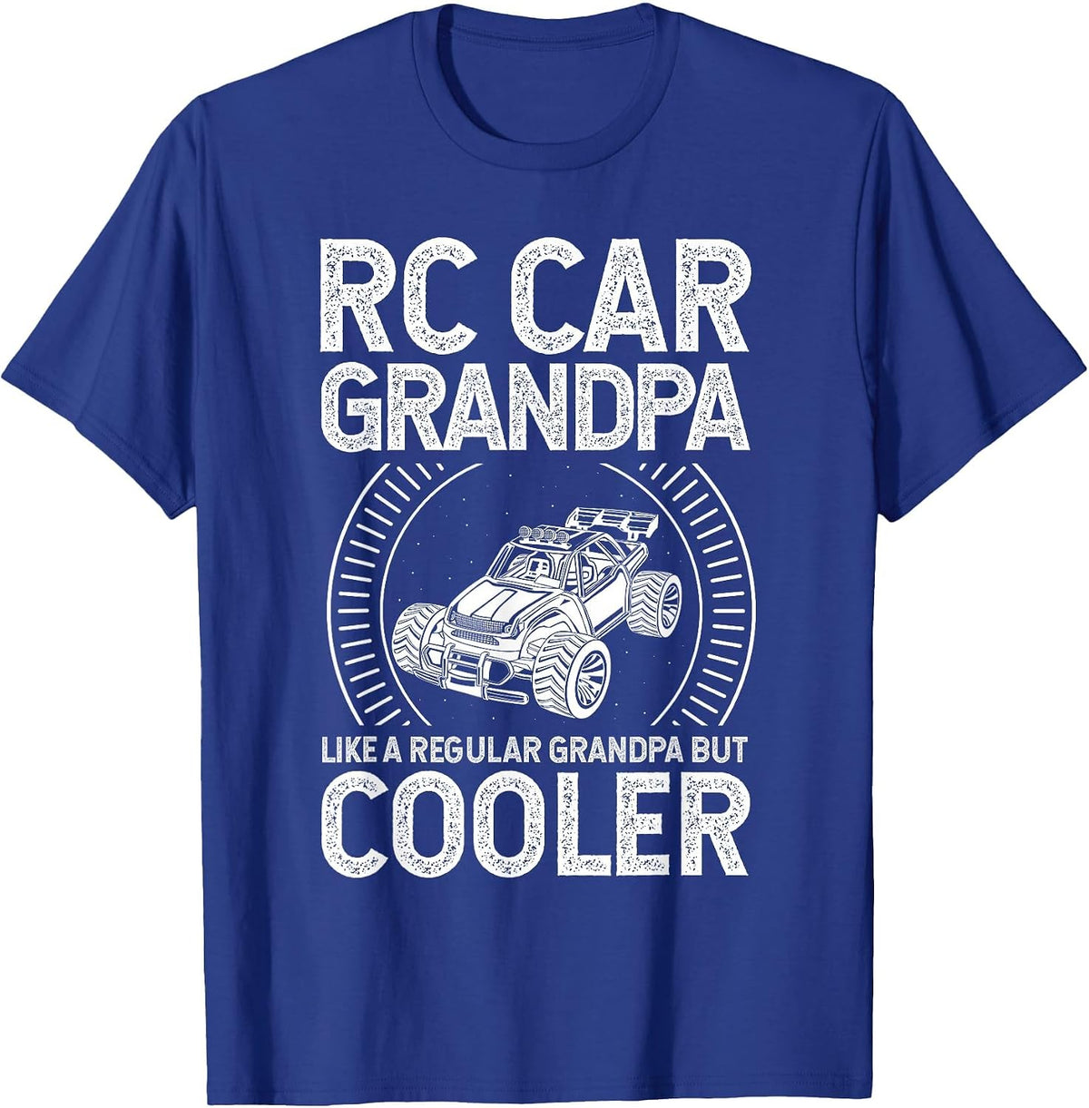 RC CAR Grandpa Like A Regular Grandpa BUT Cooler Car Fan T-Shirt - Royal Blue