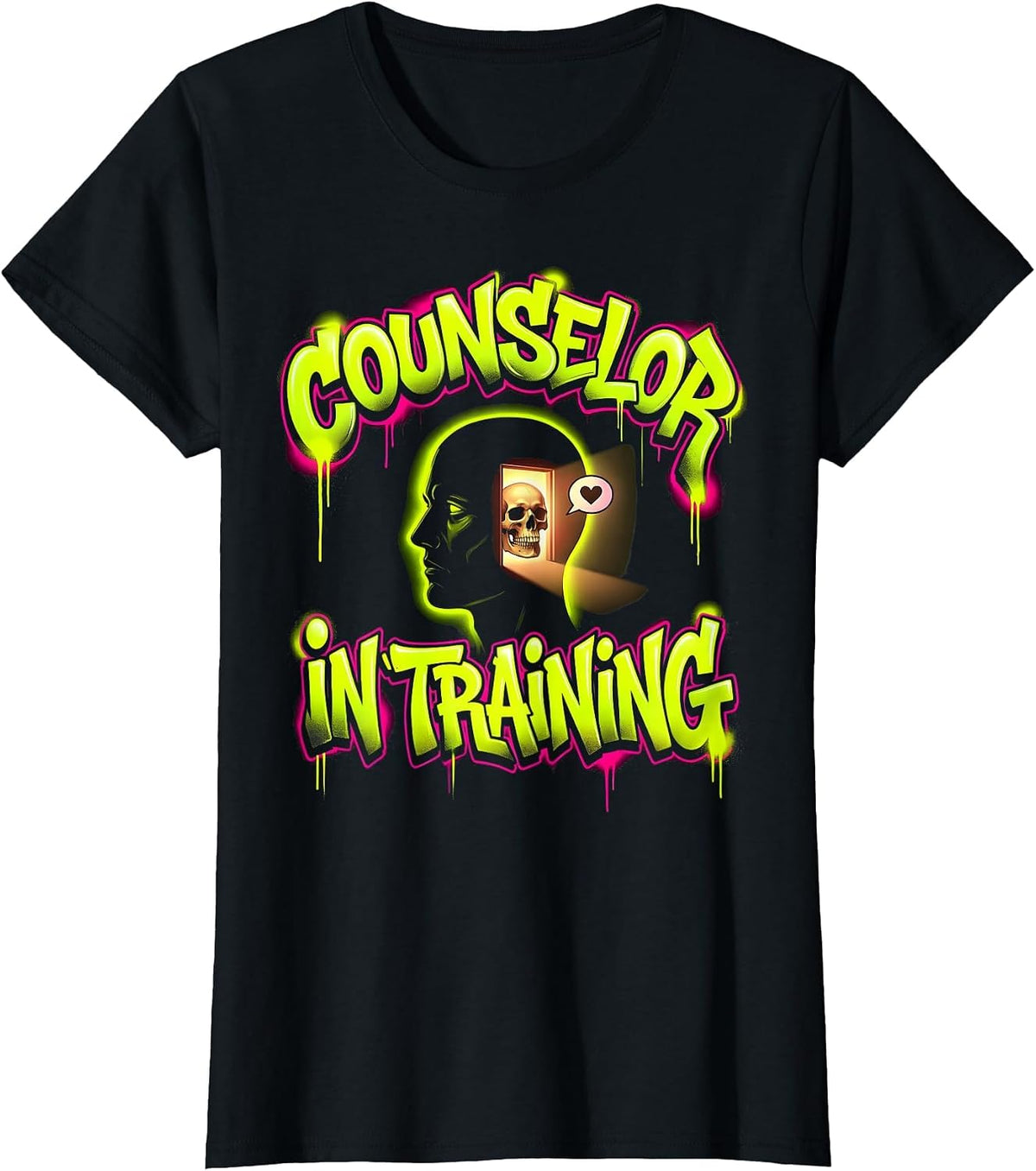 Counselor In Training Mental Health Awareness Design T-Shirt - Black