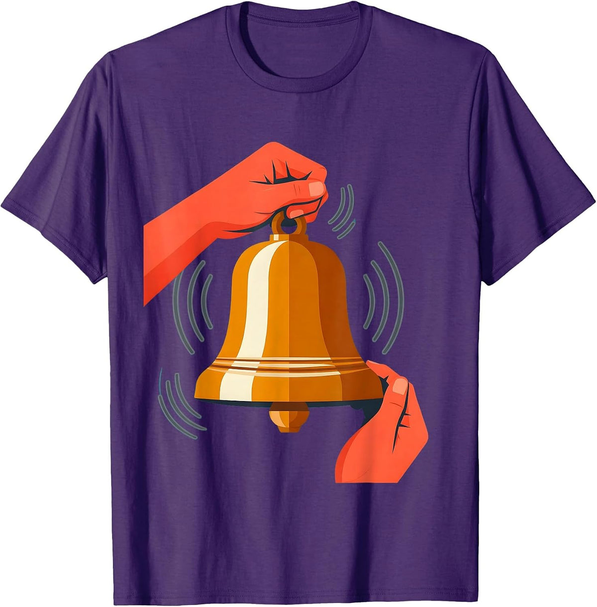 Third Grade Teacher Vintage School Bell Graphic T-Shirt - Purple