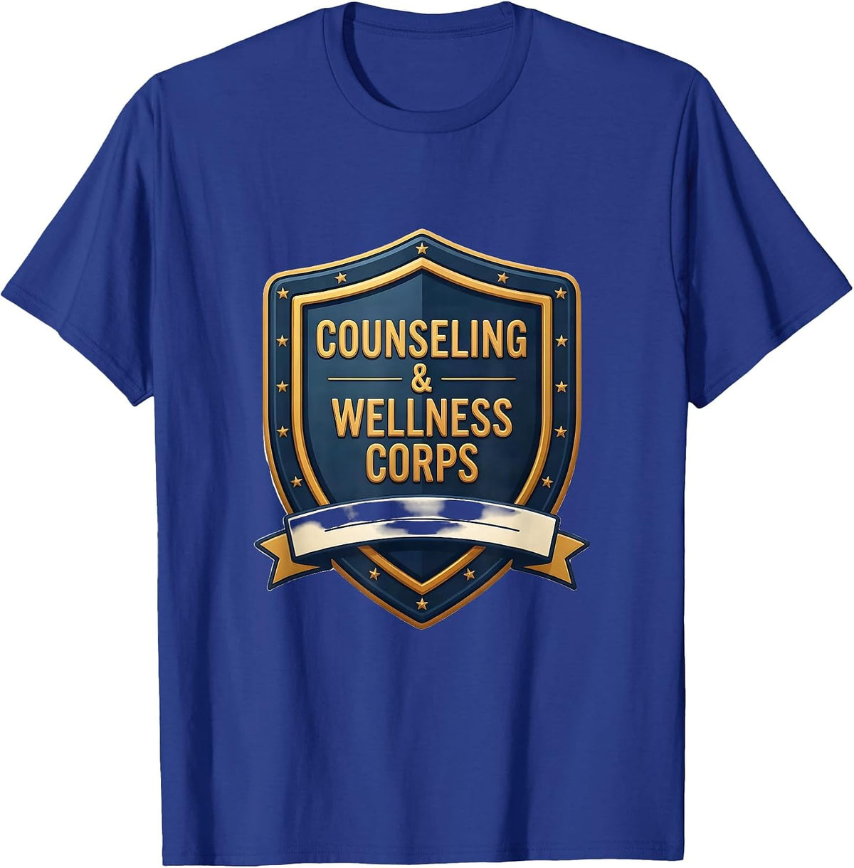 Men's Counseling & Wellness Corps School Counselor Mental Health T-Shirt - Royal Blue