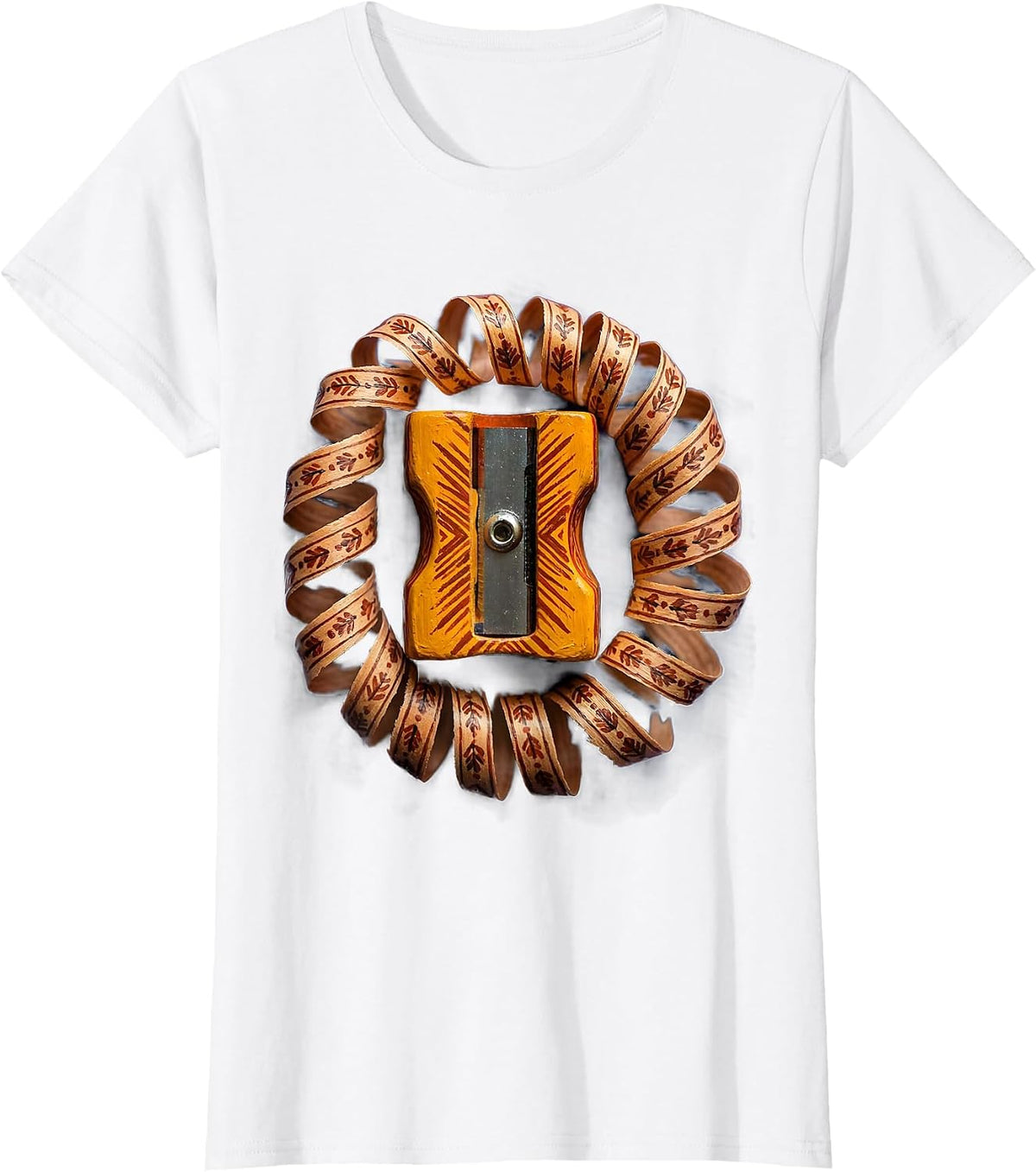 Women's Kindergarten Teacher Pencil Sharpener Art T-Shirt - White