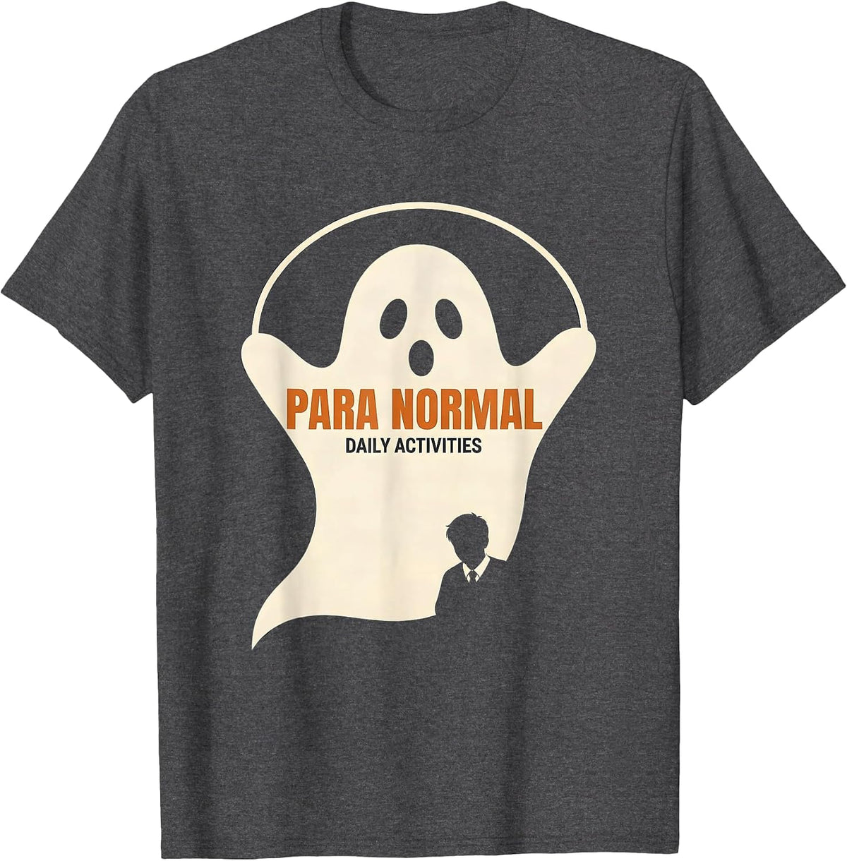Para Normal Daily Activities Funny Ghost Paraprofessional T-Shirt - Dark Heather Grey