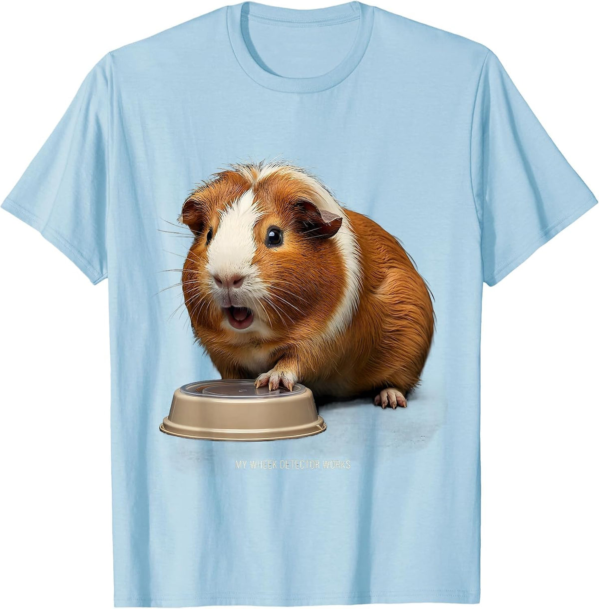 Men's My Wheek Detector Works Funny Guinea Pig Cavy Lover Gift T-Shirt - Baby Blue