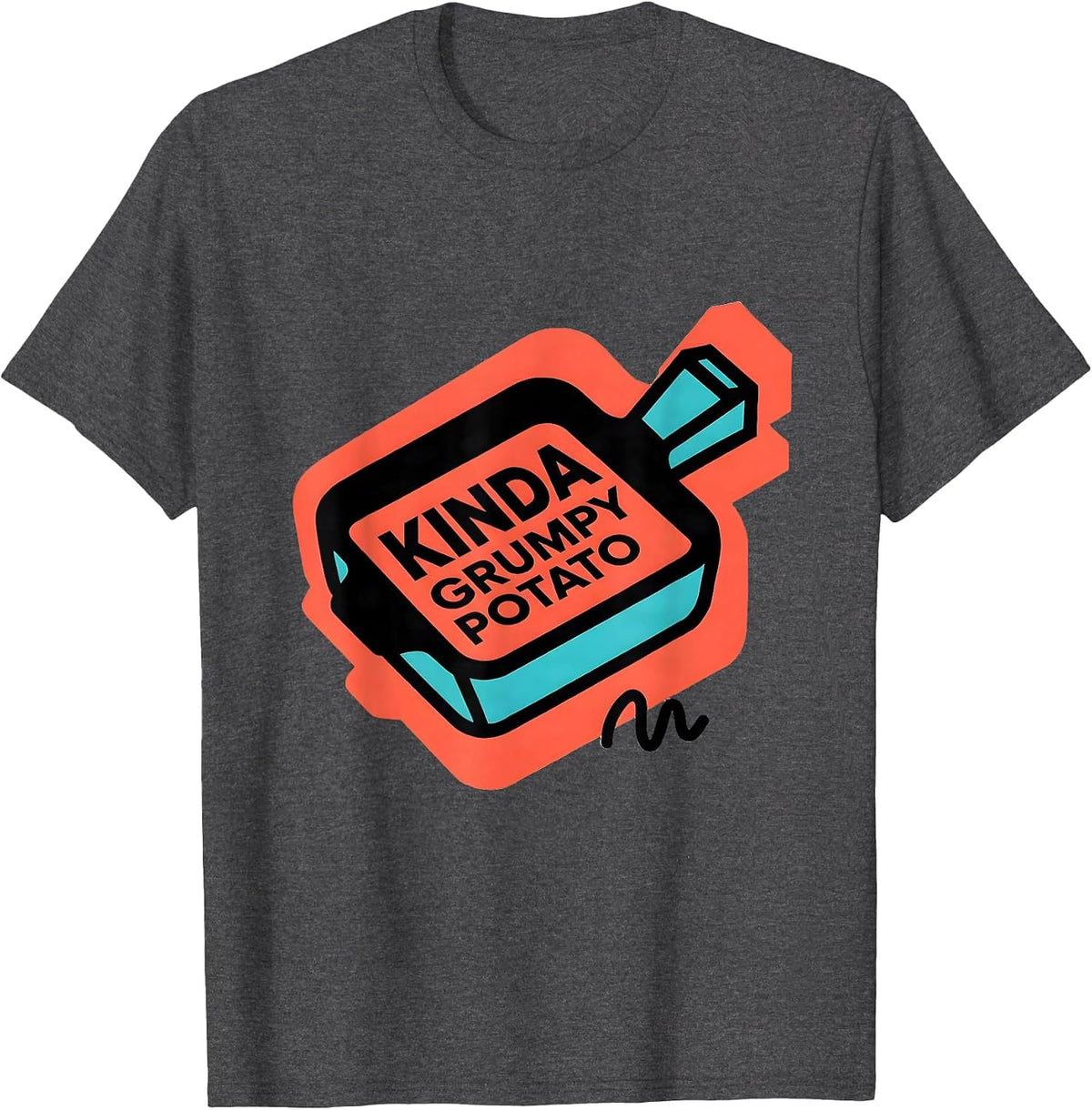 Kinda Grumpy Potato Funny Couple Sweet Potato Humor T-Shirt - Dark Heather Grey