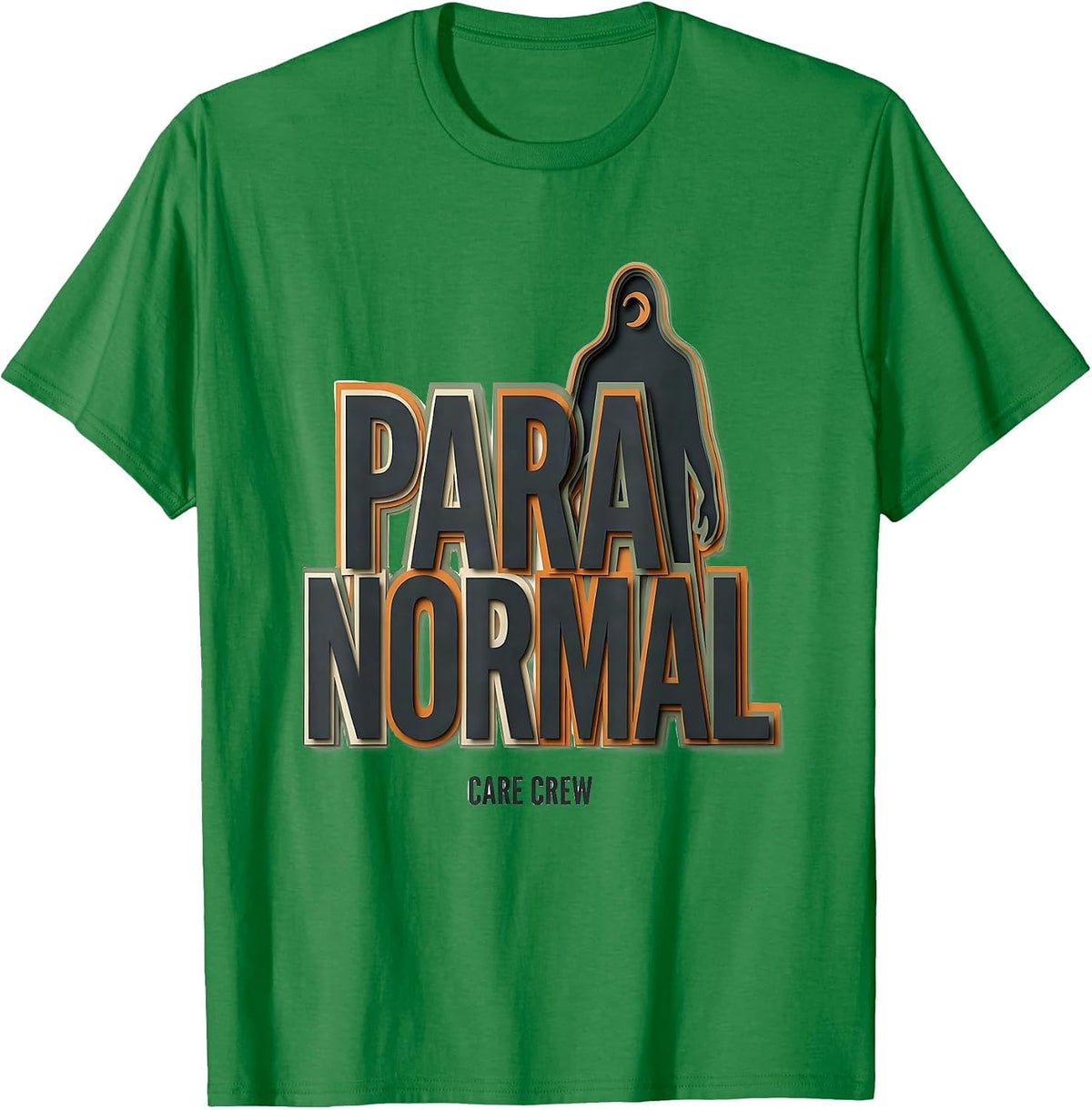 Men's Para Normal Care Crew Funny Ghost Paraprofessional Halloween T-Shirt - Kelly Green