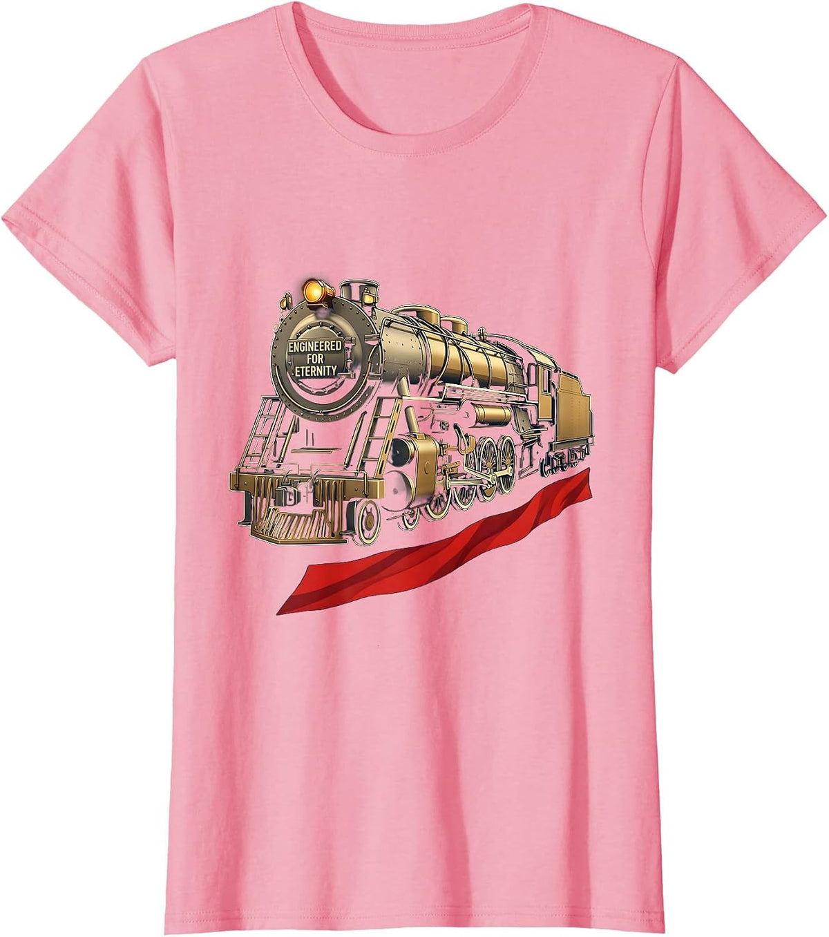 Women's Engineered for Eternity Big Boy 4014 Train USA 250th T-Shirt - Pink
