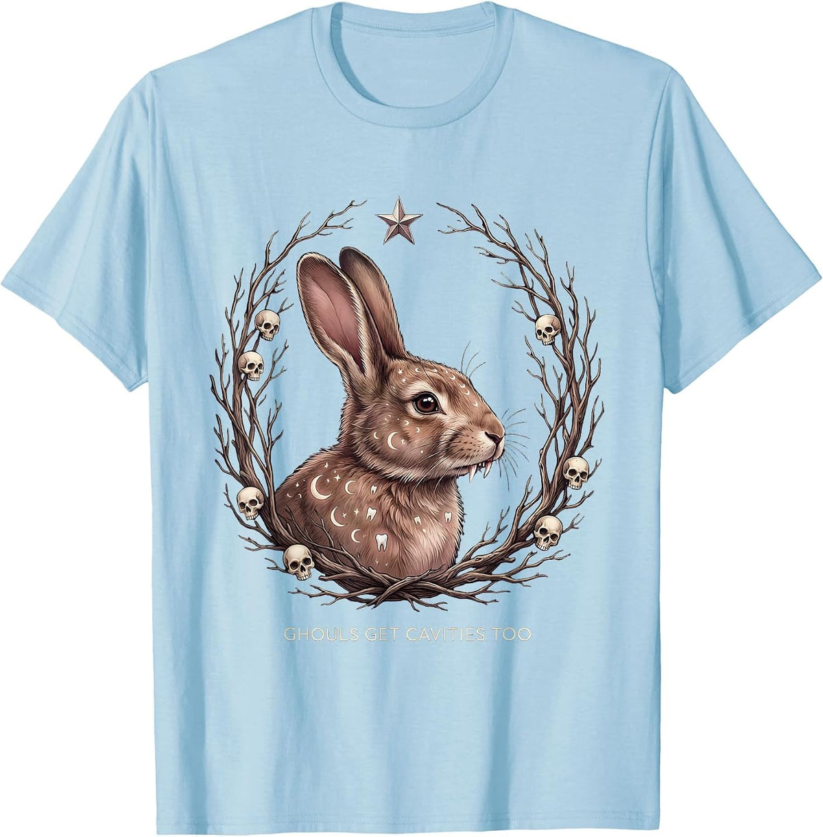 Ghouls Get Cavities Too Dental Halloween Design T-Shirt - Baby Blue
