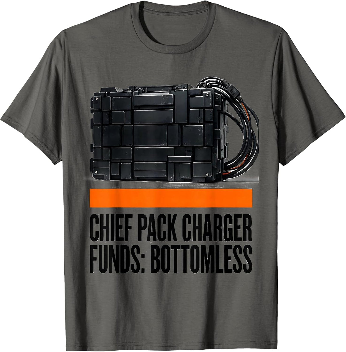 Chief Pack Charger Brutalist RC Car Racer Gift T-Shirt - Asphalt Grey