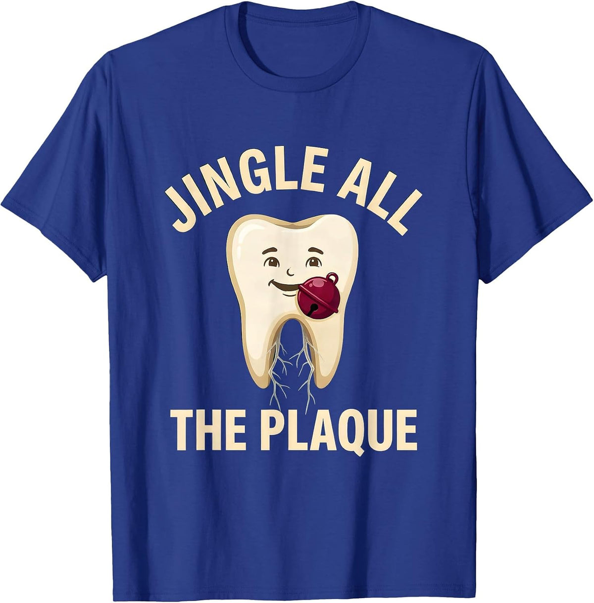 Men's Jingle All the Plaque Funny Dental Christmas Dentist Team T-Shirt - Royal Blue