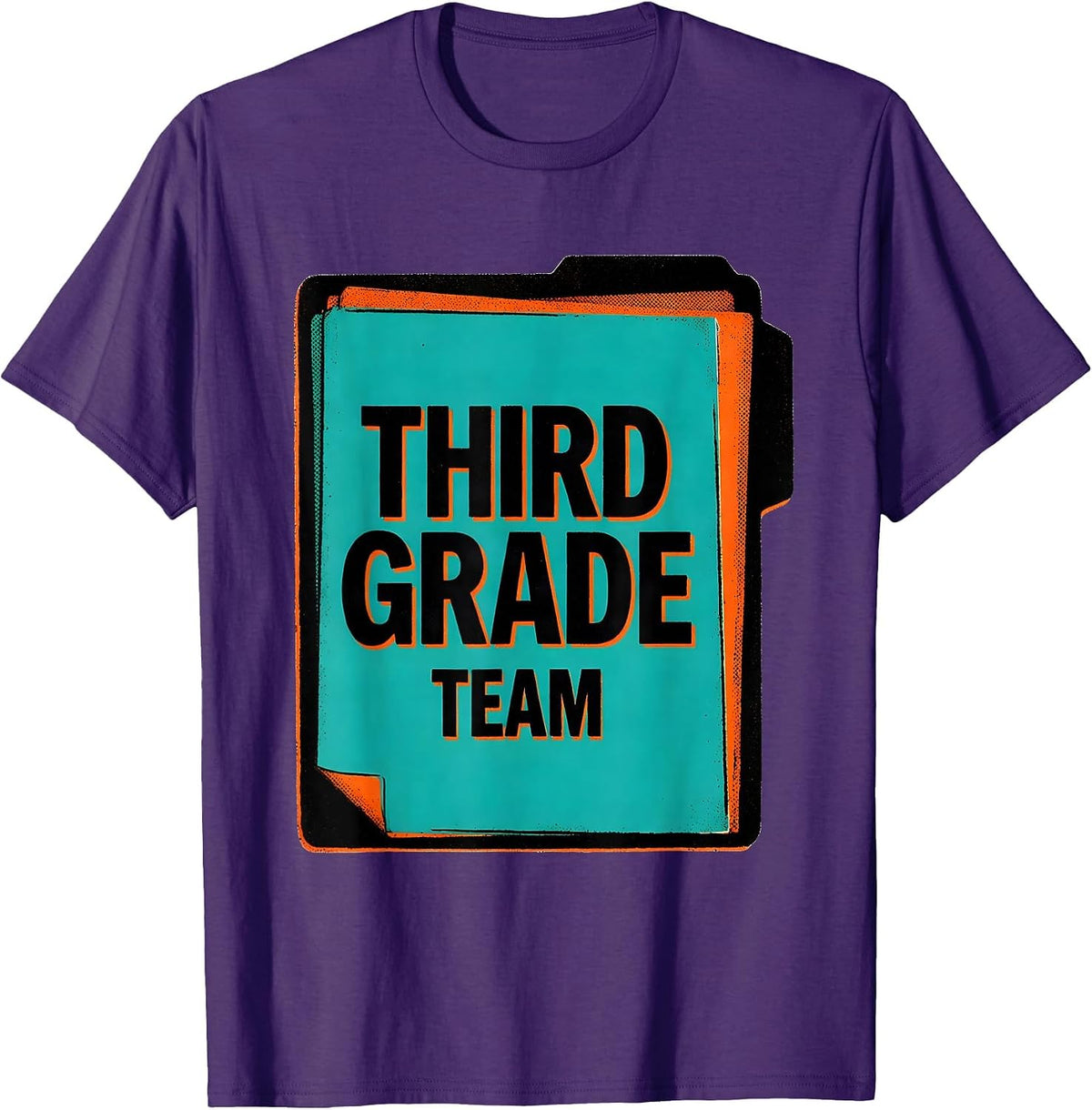 Third Grade Team Risograph Teacher Crew Back To School Gift T-Shirt - Purple