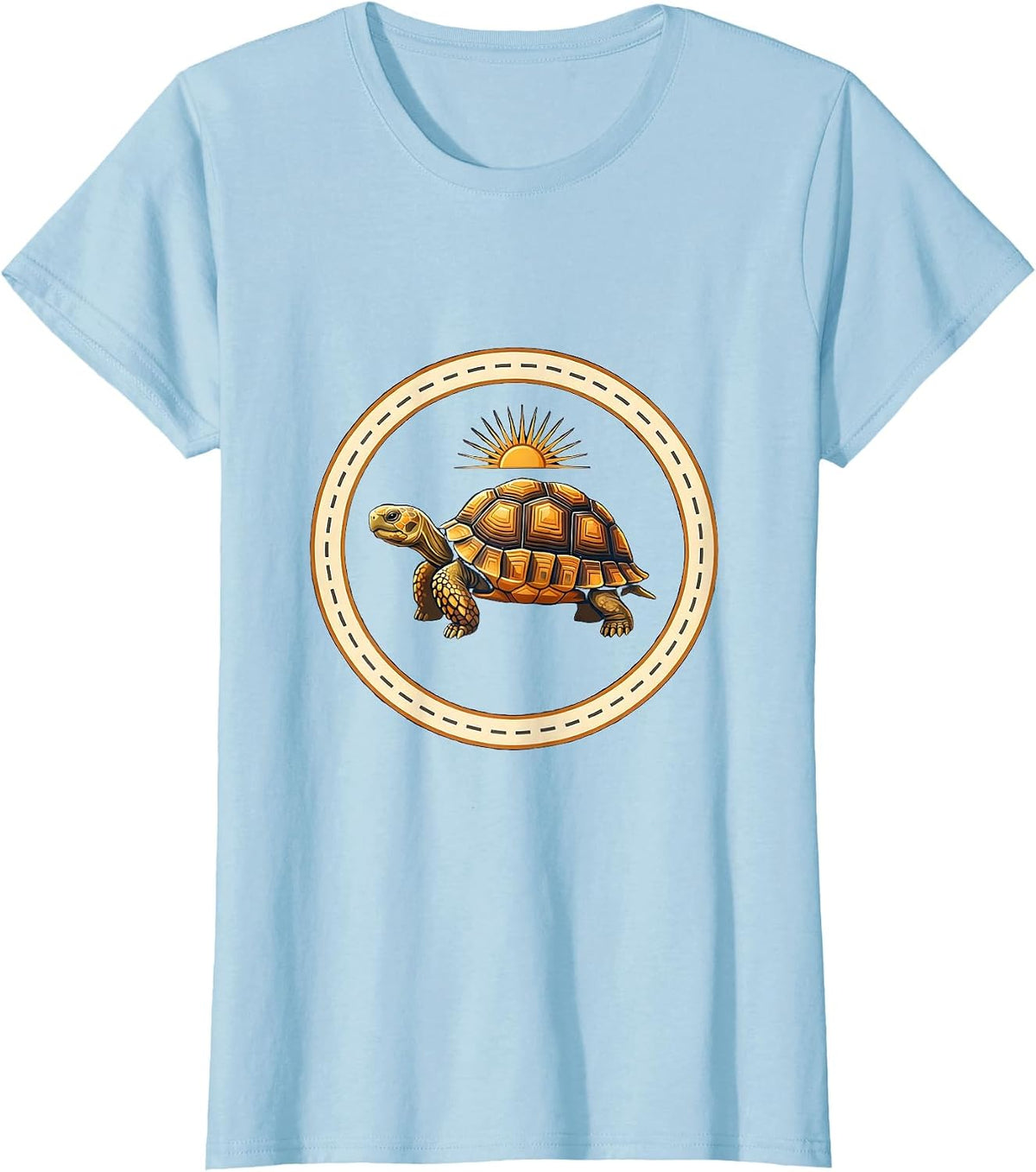 Tortoise on a Long Winding Road Graphic T-Shirt - Baby Blue