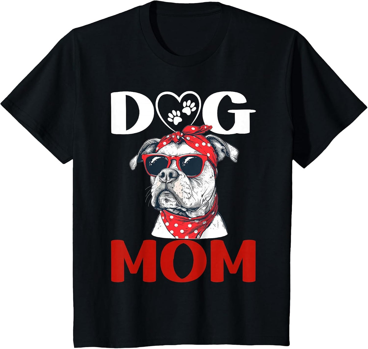 Pitbull Terrier Dog Dog Mom T-Shirt - Black