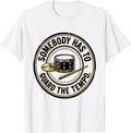 Men's Somebody Has To Guard The Tempo Funny Drummer Drumline T-Shirt - White