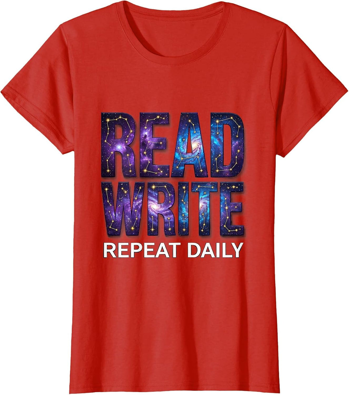 Read Write Repeat Daily First Grade Teacher Design T-Shirt - Red